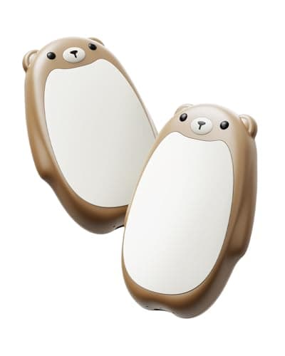 Bearwind Rechargeable Hand Warmers 2-Pack Magnetic Ultra-Thin Design, Brown
