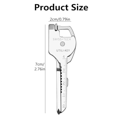 CNMZGJ 6-in-1 Stainless Steel Mini Multi Tool Keychain EDC Pocket Utility Gadget for Camping Hiking Daily Use Portable Bottle Opener for Outdoor Adventure — view 2