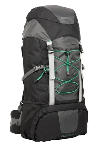 Mountain Warehouse Peru 55L Backpack - Compression, Rain Cover Travel Bag - For Camping, Hiking Charcoal — view 2