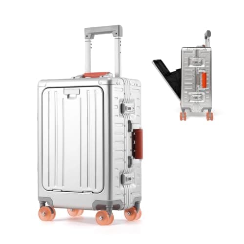 AIWEINY All Aluminium Suitcase Carry On Luggage Hard Shell Cabin