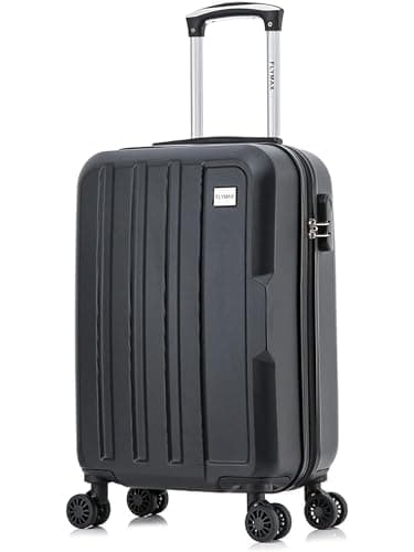 55x35x20 Cabin Suitcase Carry on Suitcase Hard Shell Hand Luggage Cabin Bag Case Approved For Ryanair EasyJet 2 Small Fits 8kg 10kg 35 Litre Capacity + 3 Digit Lock + Telescopic Handle Cabin Luggage