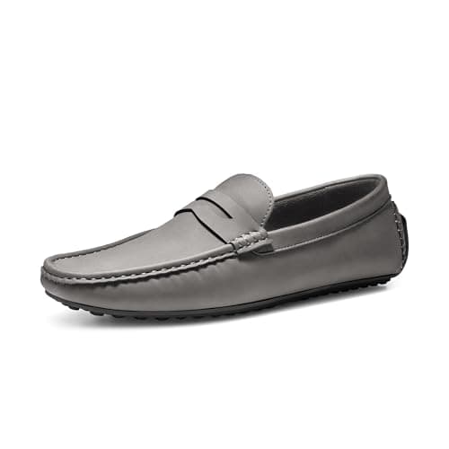 Bruno Marc Men's Slip-on Penny Loafers Driving Shoes,Dark Grey,8