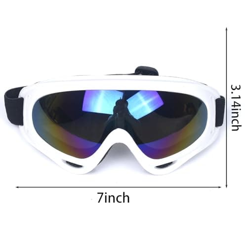 Ski Goggles Motorcycle Goggles, Over Glasses Ski Snowboard Goggles for Men, Women & Youth 100% UV Protection Foam Anti-Scratch Dustproof — view 2
