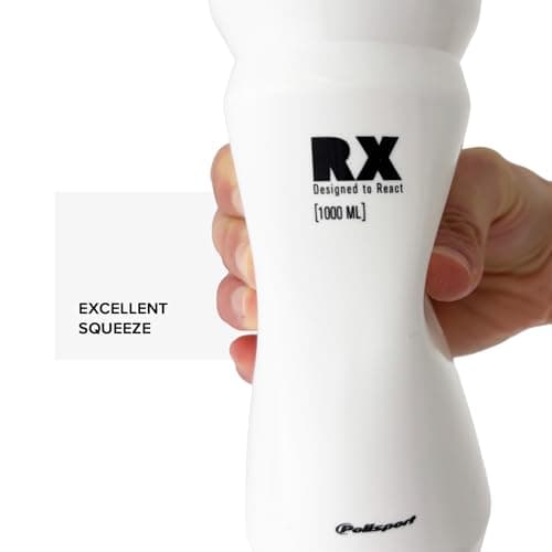 Polisport 8649100039 R 1000ml AMZ Multi-Sport Water Bottle, 1000ml Capacity, Ultra-Light, Extra Squeezable, Soft-Touch Tip, BPA-Free, Cycling, MTB & Sports Water Bottle, Color White — view 3
