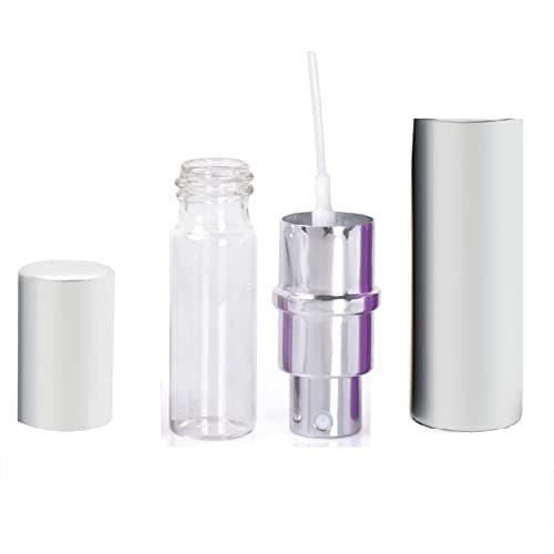 ZHIYE Perfume Atomiser Spray Bottle, 3 Pieces Refillable Refilling Travel Size Perfume Bottles in Pocket & Handbag Black & Pink & Silver (10ML 6 Piece Set) — view 3