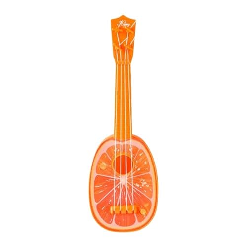 Pffiocix Beginner Friendly Fruit Pattern Ukulele Toy for Kids, Oranges