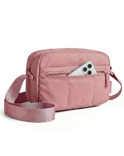bagsmart Puffy Camera Sling Bag,Camera for DSLR and Lenses Crossbody Bags