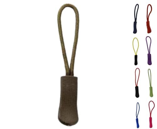 ROKEL Zipper Pulls, Zip Puller Replacement – 10 Pack Coffee Brown, Durable Zip Tags Cord Pulls for Backpacks, Luggage, Jackets, Suitcases & Bags – Easy Fix Zip Repair Extension (Coffee Brown, 10 Pack)