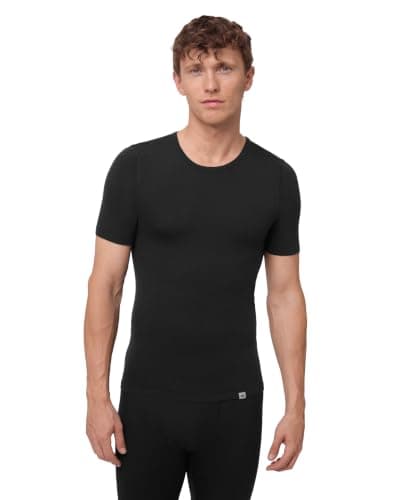DANISH ENDURANCE Merino Wool Base Layer T-Shirt, Midweight 180 GSM, Black, L