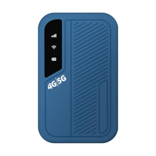 NONDK Travel WiFi Hotspot 4G 5G Mobile Hotspot SIM Slot 300Mbps Stable Connection Supports 10 Devices Asian Version Blue