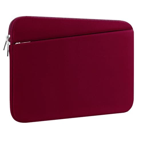 BAAGOAZ 14 Inch Laptop Sleeve with Hidden Front Pocket, Red