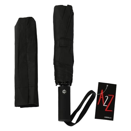A2Z Compact Supermini Travel Umbrellas Automatic Open Close Button Lightweight Windproof Sun Rain UV Protection 3 Section Pocket Sized Brolly Portable Canopy with Umbrella Case — view 2