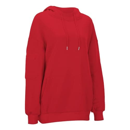 Ewleguzka Travel Hoodie with Eye Mask Built In,Comfrt Airplane Wearable Blanket Hoodie for Adults Men Women 4 Pockets Red — view 6