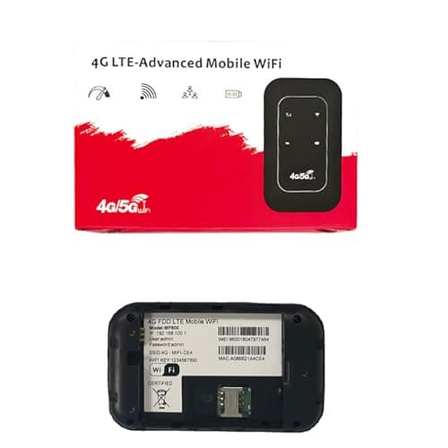 All Network Portable WiFi, 5G/4G Portable WiFi Hotspot with SIM Card Slot, Pocket Internet Hotspot Up To 10 Devices, Stable Internet Speed, High Compatibility (Black) — view 3