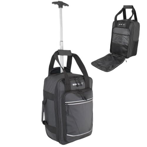 Bordlite Ryanair 40x20x25cm Cabin Backpack on Wheels – Lightweight 2 in 1 Trolley Bag & Rucksack (20L) – Fits Ryanair Free Hand Luggage Allowance