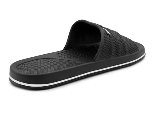 IMTY Womens Sliders EVA Sandal Slippers Ladies Pool Slides Lightweight Beach Flip Flops Bathroom Shower Spa Leisure Sports Slipper (Black, UK Footwear Size System, Adult, Women, Numeric, Medium, 6) — view 4