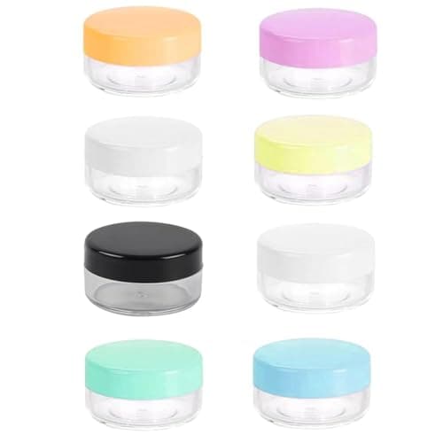 8Pcs Pots for Toiletries,Travel Pots Face Cream Mini Small Plastic Bottles