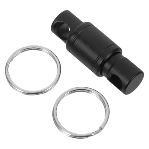 GALPADA Titanium Alloy Keychain Quick Release Swivel Keychain Black Dual Quick Release System Keyring for Flashlights and Keys Travel and Purse Accessory