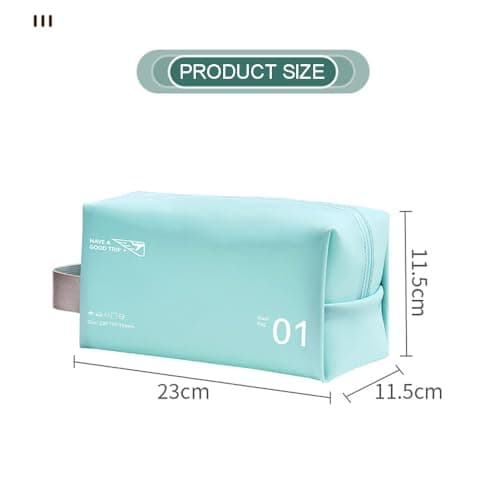Lkw Ogechi PVC Waterproof Toiletry Bag, Portable Travel Makeup Bag with Handle, Lightweight Cosmetic Bags, Small Travel Wash Bags for Women and Men, Swimming, Gym — view 2