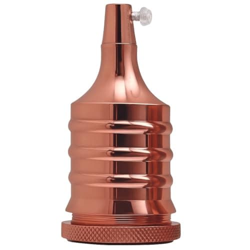 Light Bulb Holder Lamp Bases Screw Cap Wall Adapter Converter Socket Ceiling Pendant E27 Fitting Fixing DIY Lighting Accessory Parts for Home, Cafe, Bar,Shop (Rose Gold)