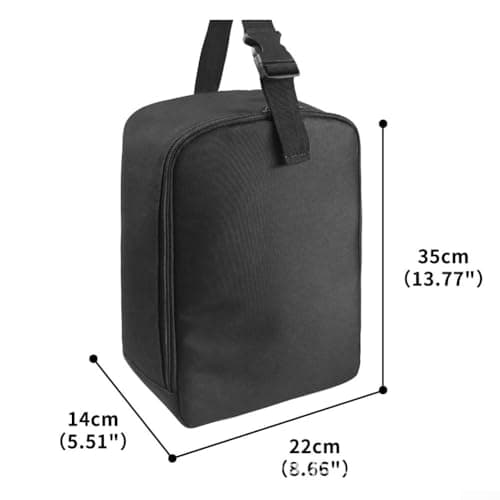 ZiStarlilife Travel Steamer Bag Compatible With Handheld Clothes Steam Iron Storage Case With Hanging Buckle Strap Lightweight Polyester Portable Black — view 2