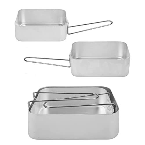 Summit Set of 2 Nesting Aluminium Mess Tins for Camping & Cooking — view 2