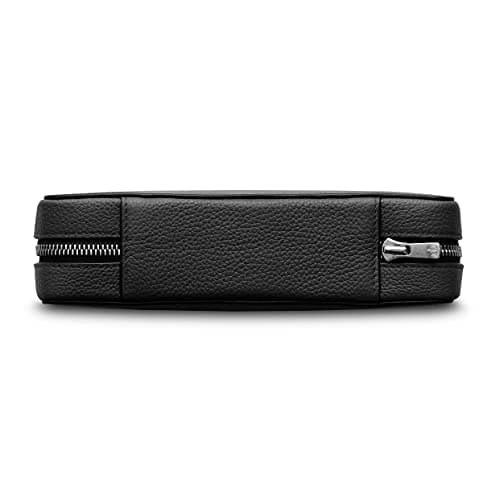 Woolnut Full-Grain Leather Tech Pouch Organizer for Accessories - Green/Travel Cable Organiser Bag and Power Bank Case for Mens Travel Gadgets with Cable Storage — view 5