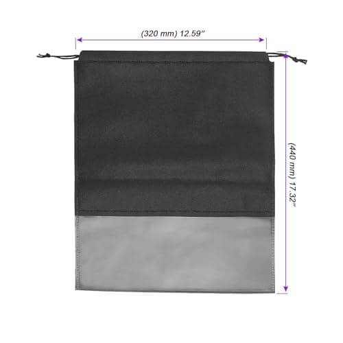 JOIKIT 30 PCS 44 x 32cm Shoe Bags for Travel, Large Shoes Storage Bags with Clear Windows, Black Dust Proof Shoe Bag Organizers for Storage — view 2