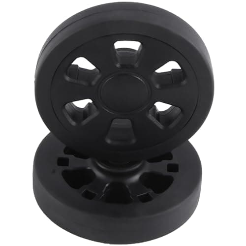 Quystetes Set of 2 Luggage Wheel Suitcase Replacement Wheels Black Eco-Friendly PU Luggage Suitcase PU Swivel Caster Wheels Bearings Repair Kit — view 4