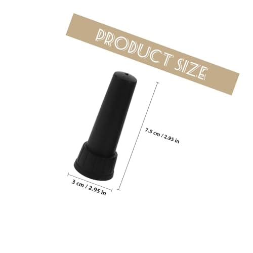 DOITOOL 2pcs Umbrella Tip Caps Rubber Lightweight Install Easily Rain Umbrella Repair Kit Replacement Tip Cover for Outdoor Use Black — view 2