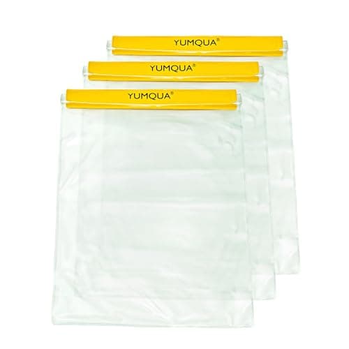 YUMQUA Clear Waterproof Bags Large Size 3 Pack Set, Watertight Pouch Holder for Document Map Camera Mobile Phone Tablet, fits Kayaking Boating Hiking Beach Water Sports, Yellow