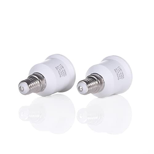 Luminosa E14 to E27 Lamp Socket Adapter Converter Holder for LED Halogen Edison Energy Saving Smart Bulb (Pack of 2) / Convert Small Screw to Large Screw Convertor Adaptor/CE — view 4