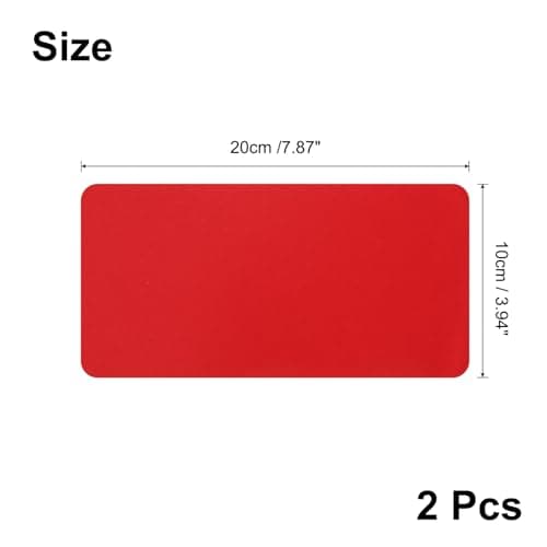 sourcing map 2pcs Repair Patches 10x20cm Self Adhesive Patches Red — view 2