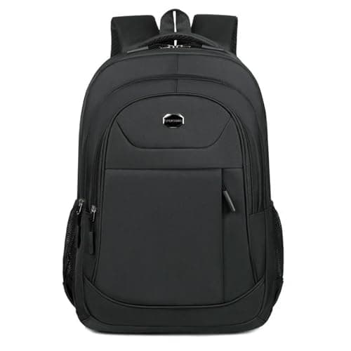 WISEHUBY Men'S Backpack, Oxford Waterproof Backpack, Business Laptop Bag, Casual Travel Backpack, High School Student Backpack-Black