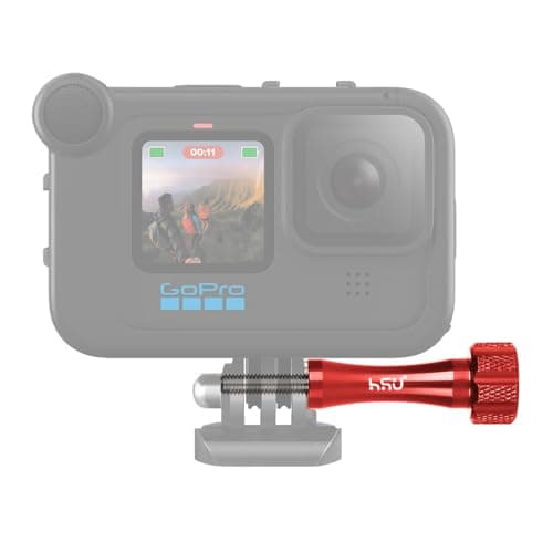HSU 2PCS Aluminium Alloy Longer Thumbscrews for GoPro Action Cameras（Red） — view 2