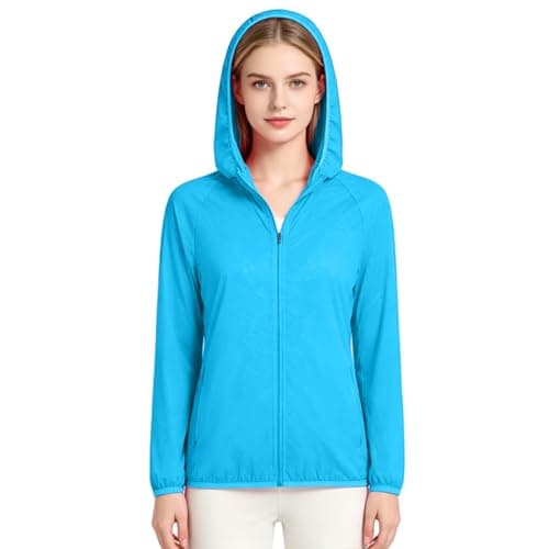 Womens Raincoats Waterproof with Hood Women's Lightweight Waterproof Jacket Ladies Packable Raincoat with Pockets Breathable Hooded Windproof Rain Jacket for Outdoor Travel Hiking Cycling Walking — view 3