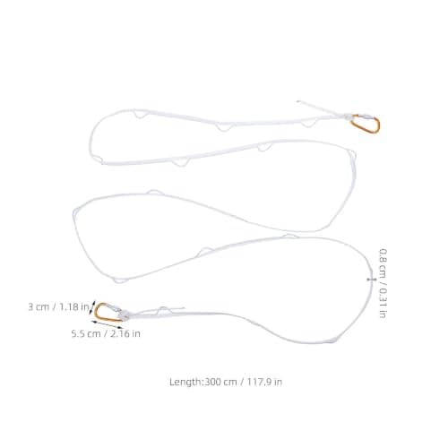 Portable Travel Clothesline with Gold Hooks, Windproof Rope — view 2