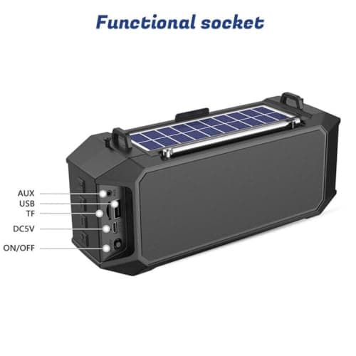 Nuhjytgf Solar Powered Portable Speaker High Fidelity Wireless Shockproof — view 5