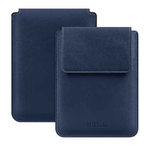 HoYiXi Universal Sleeve Case for 6-inch Kindle/Kobo/Voyaga/Pocketbook/Tolino E-book reader Lightweight Leather Protective Sleeve Case Pouch for 6-inch E-book, Blue