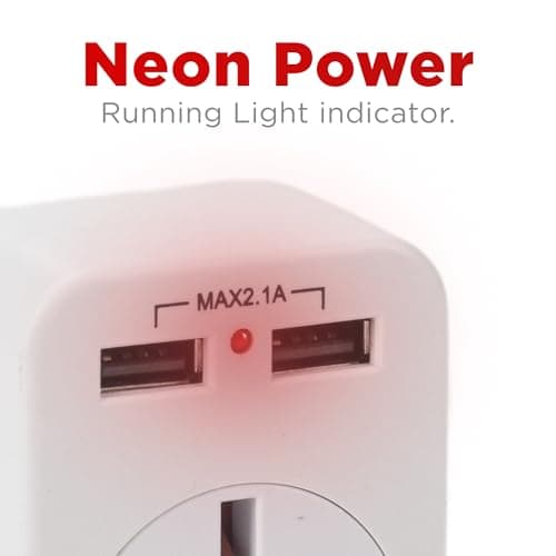 Status IONOS Twin USB Plug Through Adaptor | 2 USB Ports | Compact Design | Plug-Through Socket | Safe & Reliable | Ideal for Home & Travel | ION2USBPTAW1PK10 — view 5