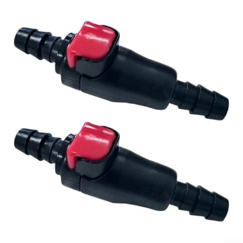 2 Pack Quick Release Hose Pipe Fittings for 6mm Tube - Automatic Shut Off Waterstop Connector for Hydration Backpacks - Plastic Garden Hose Adapter for Cycling — view 3