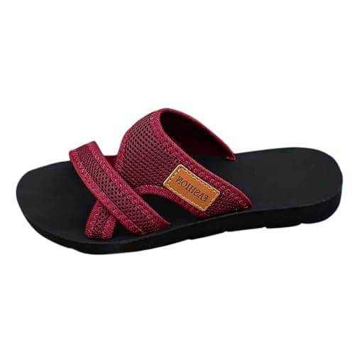 Women's Lightweight Canvas Flip Flops for Beach and Casual Summer Wear, Soft Cotton Straps with Cushioned Sole, Non-Slip Outdoor Slippers for Women (6)