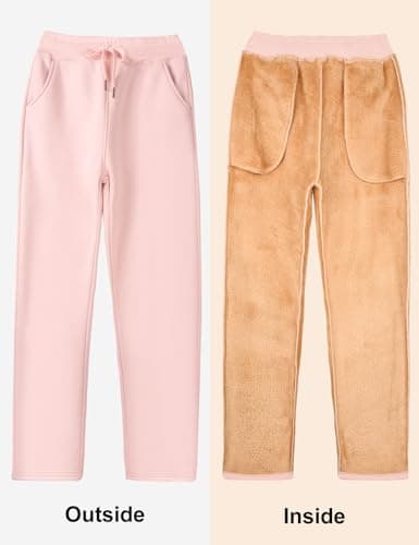 Svanco Womens Fleece Trouser Warm Winter Lined Jogger Thermal Pant Pink — view 5
