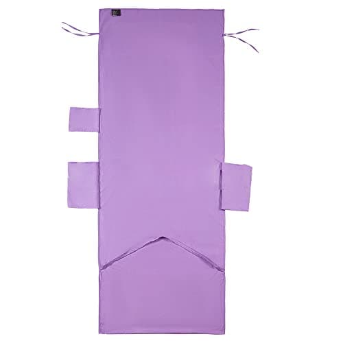 Morbuy Portable Solid Color Beach Towel, Beach Chair Cover Towel, Sun Lounger Beach Towel with Pockets, Microfiber Chaise Lounge Towel Cover for Summer Outdoor Garden Pool Vacation Travel (Purple) — view 2