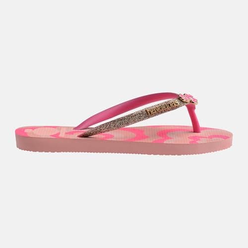 Havaianas Kids Slim Glitter II Girls FlipFlop Blossom/Pink Flux 13 UK CHILD — view 3