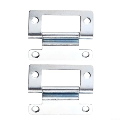 Iron Folding Hinges 2PCS Silent for RV Doors(Silver)