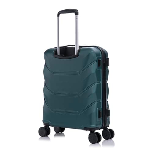 Rocklands® Cabin Suitcase 55x40x20cm Hard Shell TSA Lock, 4 Spinner Wheels, Lightweight Hand Luggage Small Travel Bag, Approved for 100+ Airlines Including Ryanair, EasyJet (Green, Cabin (20 Inch)) — view 2