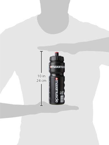 Maximuscle | Durable Bio-Based Sports Bottle for Working Out, Fitness, Hiking, Outdoor Sports | Pro-Athletes Reusable Water Bottle - Black, 750ml — view 4