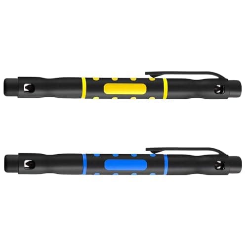 2 Pieces Pocket Screwdriver 4 in 1 Portable Screwdriver Multi-Tool Pen Doubled Ended for Assorted Works and Repairs