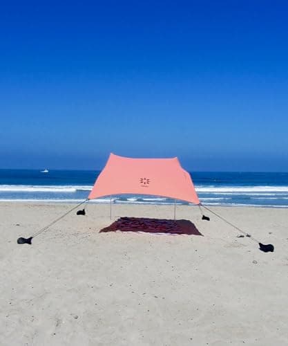 Neso Tents Beach Tent with Sand Anchor, Portable Canopy SunShade - 2.1m x 2.1m - Patented Reinforced Corners (Coral) — view 2